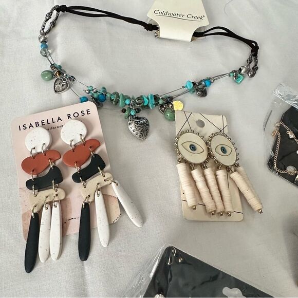 NWT Bohemian Jewelry Bundle necklaces earrings bracelets anklet Resellers Lot - Picture 3 of 5